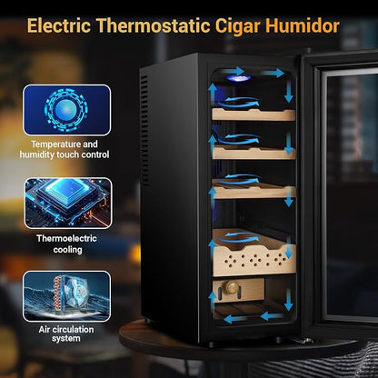 Cigar Electric Humidor, 35L 250 Counts Large Capacity Thermostatic Electric - Image 3