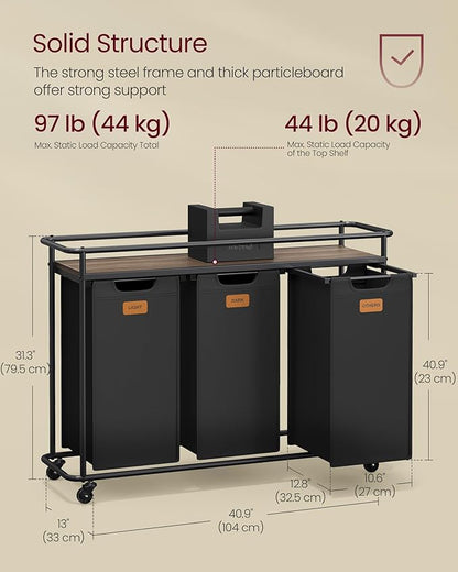 VASAGLE Laundry Sorter, Laundry Hamper - Image 6