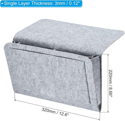 PATIKIL 13in Bedside Caddy, Bed Caddy Bedside Organizer Hanging Soft 5 Pockets - Image 2