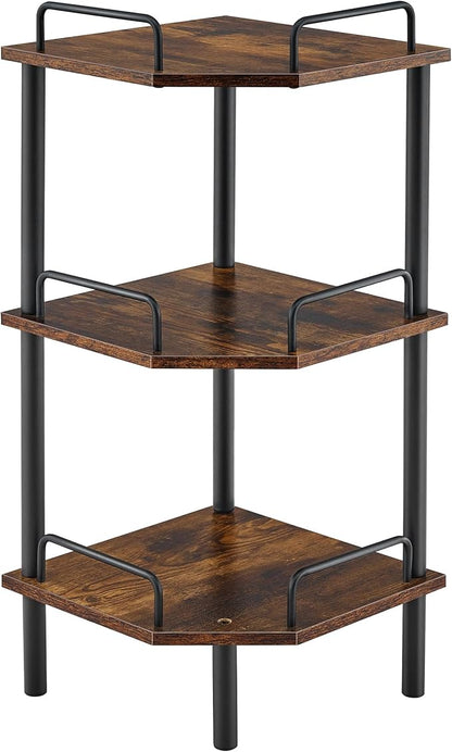 Tajsoon Corner Shelf Stand, 3 Tier Industrial Corner Shelves, Corner Shelving by Tajsoon