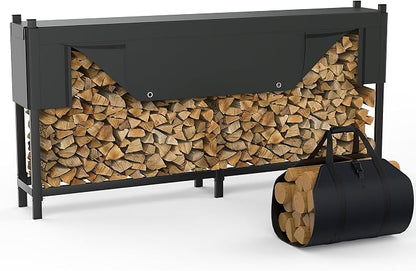 WALMANN Heavy-Duty 8 ft Firewood Rack by WALMANN