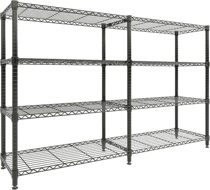4-Tier Metal Storage Shelves, Adjustable Wire Standing Storage Shelf Organizer by GarveeHome