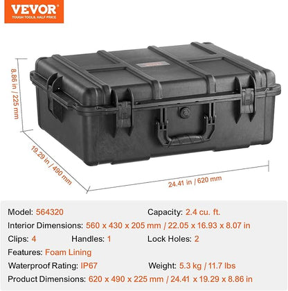 VEVOR Weatherproof Hard Case, Heavy Duty Protective Dry Box - Image 7