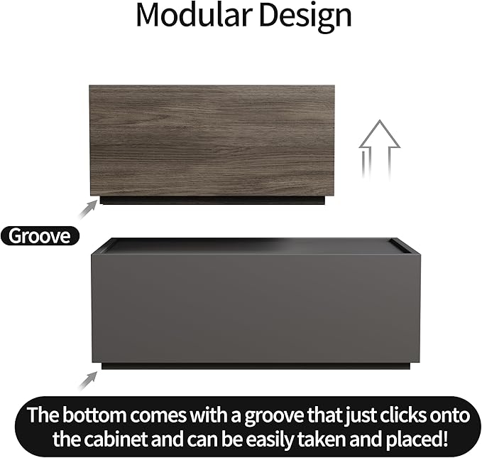 Modern Nightstand Stackable Storage Drawers, Modular Bedroom Furniture Set - Image 6