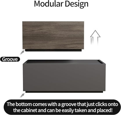 Modern Nightstand Stackable Storage Drawers, Modular Bedroom Furniture Set - Image 6