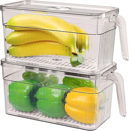 Loobuu 2 Pack Plastic Food Storage Produce Containers - Image 9