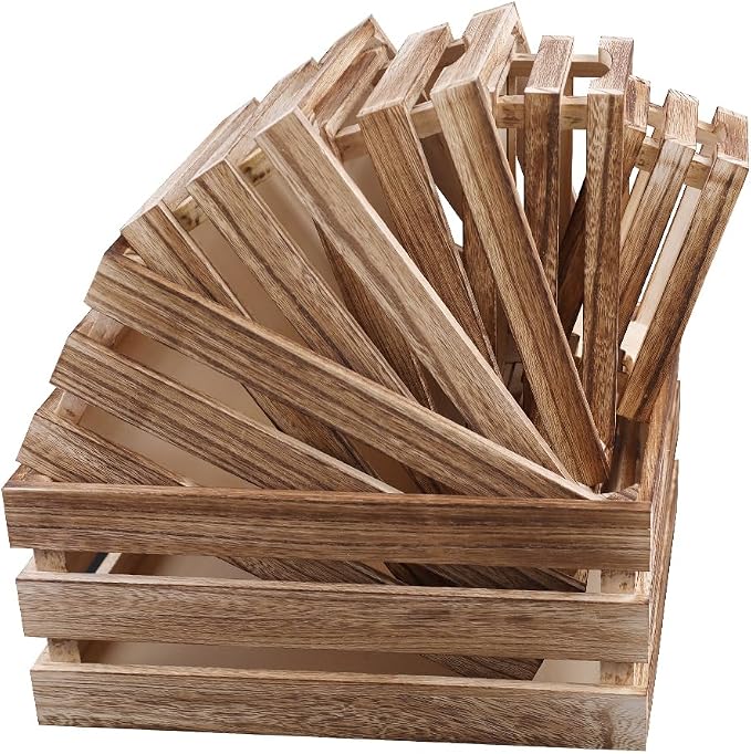 GRETJOB 6 Pack Large Wooden Crates - Image 7