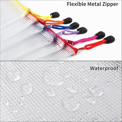 EOOUT 30pcs Mesh Zipper Pouch Bags, 8 Sizes Plastic Bags, 8 Colors Zipper - Image 4