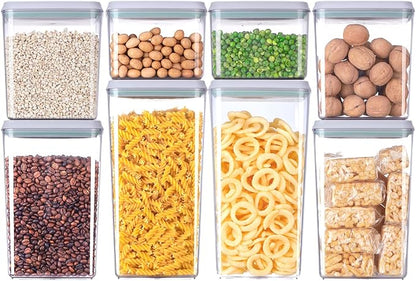 8-Piece Set of Pop Airtight Food Storage Containers by EQI