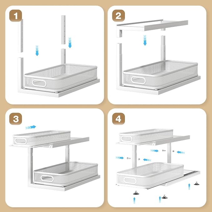 2-Pack 18.5 IN Depth Under Sink Organizer - Image 6