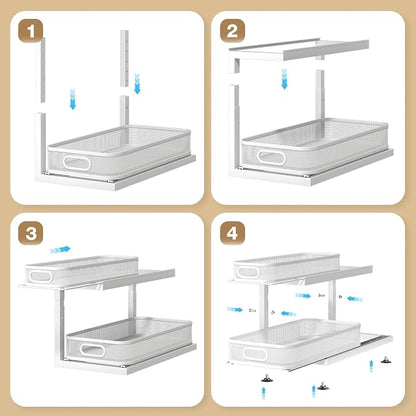 2-Pack 18.5 IN Depth Under Sink Organizer - Image 6