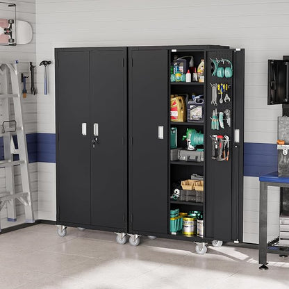 VINGLI 72'' Tall Garage Storage Cabinet, Metal Storage Cabinet - Image 2