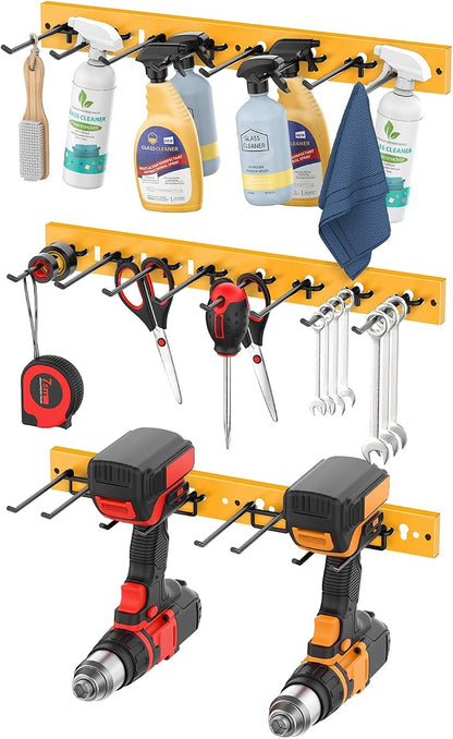 CCCEI 3 Modular Pegboard Strip Storage, Metal Peg Slat Wall Mount by CCCEI
