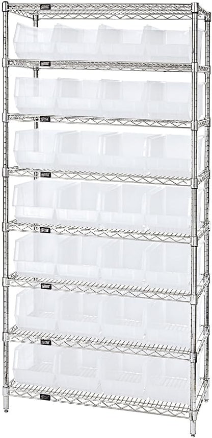 Quantum Storage QUS240 Heavy-Duty Stackable Plastic Storage Bins - Image 5