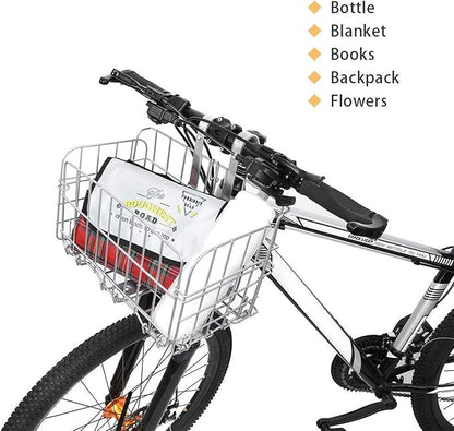 HOMEE Folding Rear Bike Basket Wire Mesh Fold-Up Detachable Front Bag Rear | - Image 7