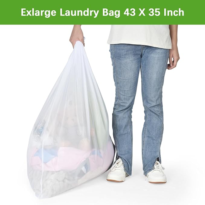 OTraki 2 Pack Extra Large Laundry Mesh Bag 43 x 35 Inch Mesh Laundry Bag - Image 8