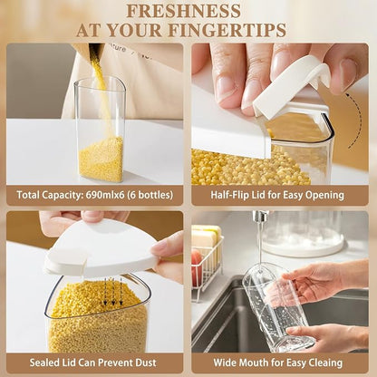 6 Grids 360° Rotating Cereal Dispenser Countertop - Image 7