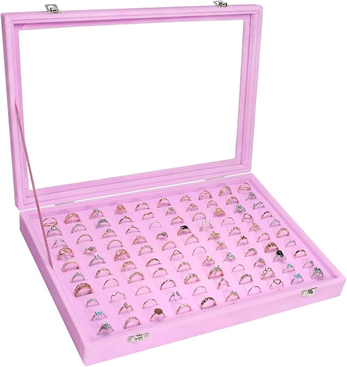 Velvet Ring Display Tray Organizer Box by Siveit