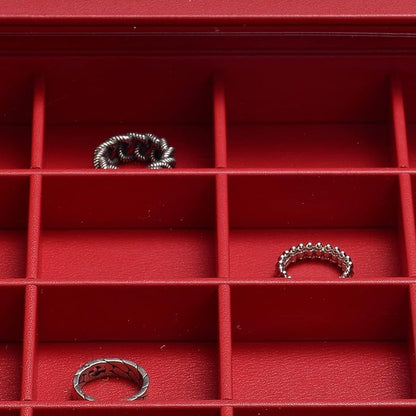 Oirlv Luxury Leather 24 Grid Jewelry Tray - Image 5