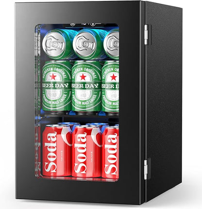 24 Cans Beverage Refrigerator Cooler, Mini Fridge Countertop Drink Cooler by Electactic