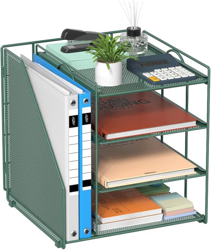 Desk File Organizer and Accessories, 4-Tier Paper Organizer by HOME