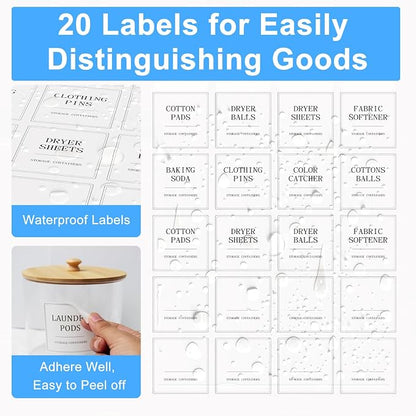 3+1 Pack Laundry Pods Containers & Dryer Sheet Holder & Laundry Detergent - Image 4