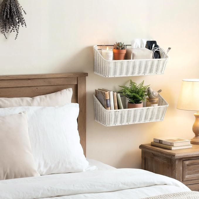 GRANNY SAYS Wicker Hanging Basket, 2 Pack Storage Baskets - Image 6
