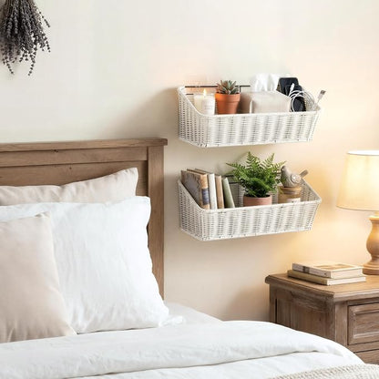 GRANNY SAYS Wicker Hanging Basket, 2 Pack Storage Baskets - Image 6