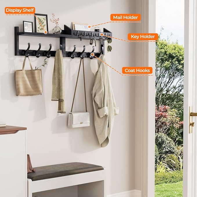 Evermagin 35" Coat Rack Wall Mount - Image 5