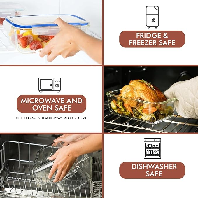 Razab 35 Pc Set Glass Food Storage Containers - Image 4