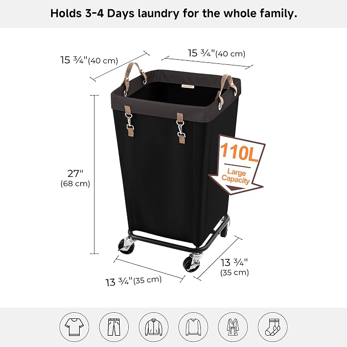 StorageWorks 110L Laundry Basket - Image 3