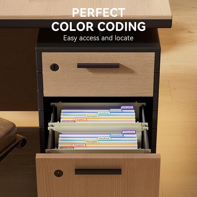 ThinkTex Plastic Expanding Hanging File Folders, 7 Innovative 1.2" Accordion - Image 5