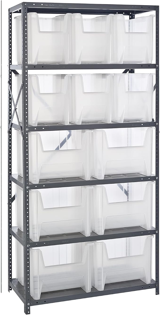 Quantum Storage Systems QSBU-600800CL Clear-View Giant Stack 6-Shelf Steel by QuantumStorageSystems
