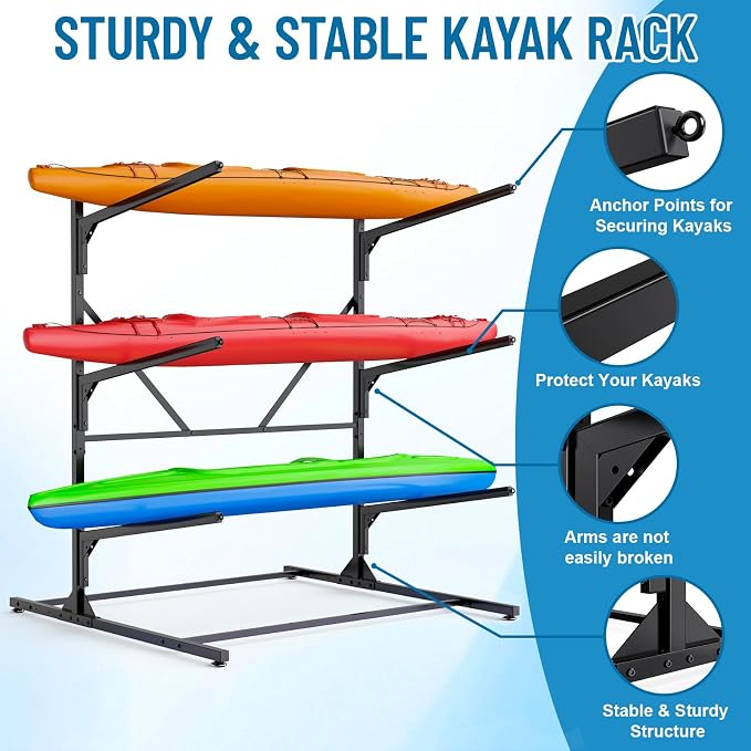Kayak Storage Rack, Heavy Duty Freestanding Kayak Rack - Image 2