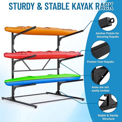 Kayak Storage Rack, Heavy Duty Freestanding Kayak Rack - Image 2