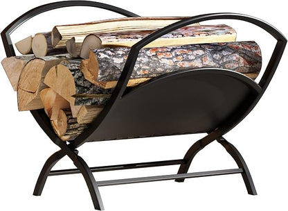 Fireplace Log Holder Folding Firewood Rack Indoor, Outdoor Firewood Rack by FireBeauty