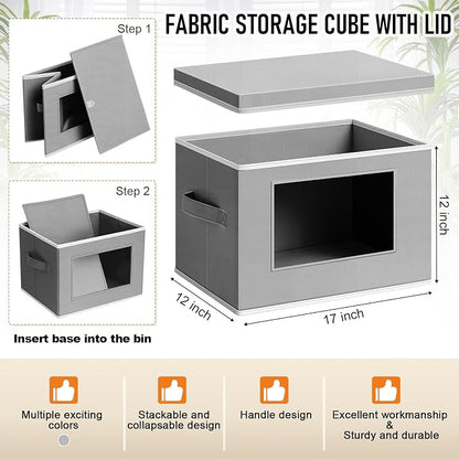 Threehoney 10 Pcs Fabric Storage Cubes - Image 3