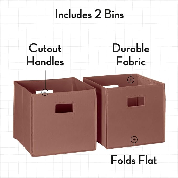 RiverRidge Kids 2pc Fabric Collapsible Storage Cube Organizers - Image 3