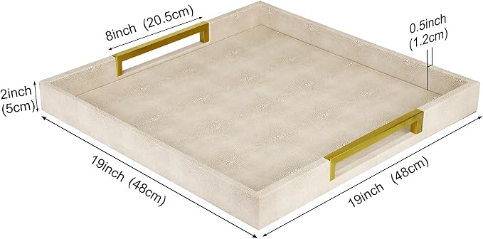 HofferRuffer Faux Leather Serving Tray - Image 2