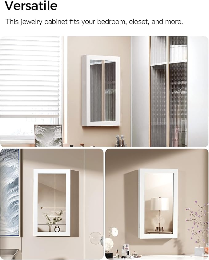 SONGMICS Lockable Jewelry Cabinet Armoire - Image 4