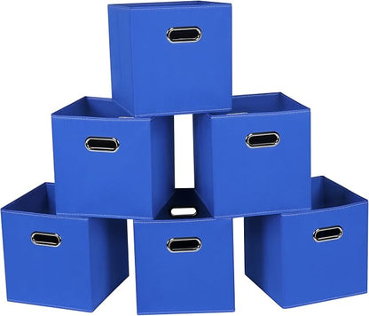 Fabric Cloth Storage Bins, Fabric Cube Bins Organizer by SEVENDOME