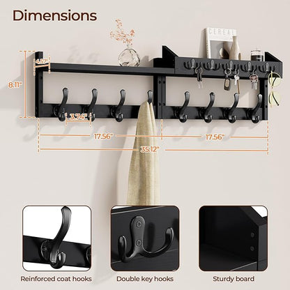 Evermagin 35" Coat Rack Wall Mount - Image 2