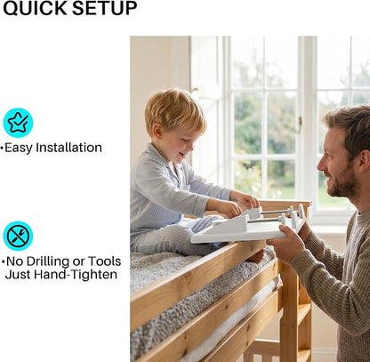 JOYMOOP Clip-On Bedside Shelf for Bunk Beds, Dorm Room Essentials, Bedside Caddy - Image 11