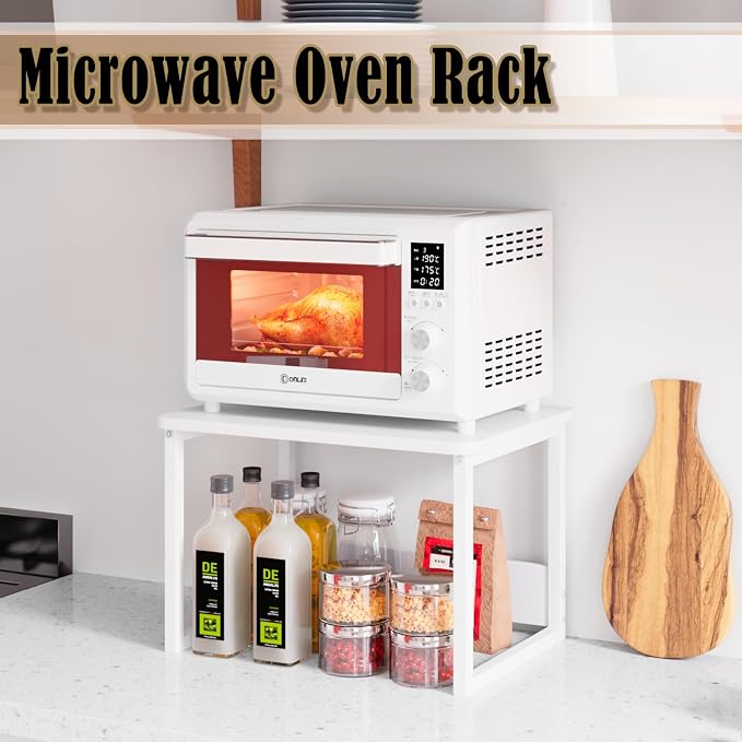 MARTY Countertop Organizer, 17.1"x12.4", Cabinet Organizer Microwave Stand | - Image 3