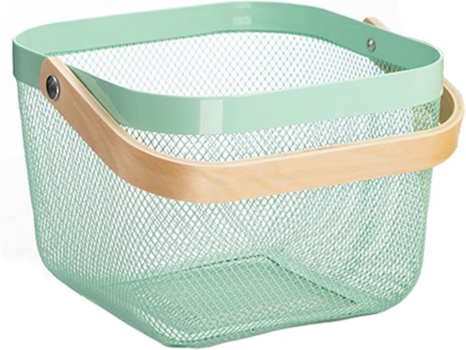 AJIODA Metal Mesh Steel Basket, Storage Organizer Basket Multi-functional - Image 3
