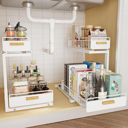 2 Pack Under Sink Organizer by HOMEAILIE