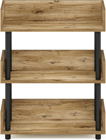 Furinno TURN-N-TUBE 3-Tier Display Shelf, Storage Shelves, Book Shelf, Open - Image 7