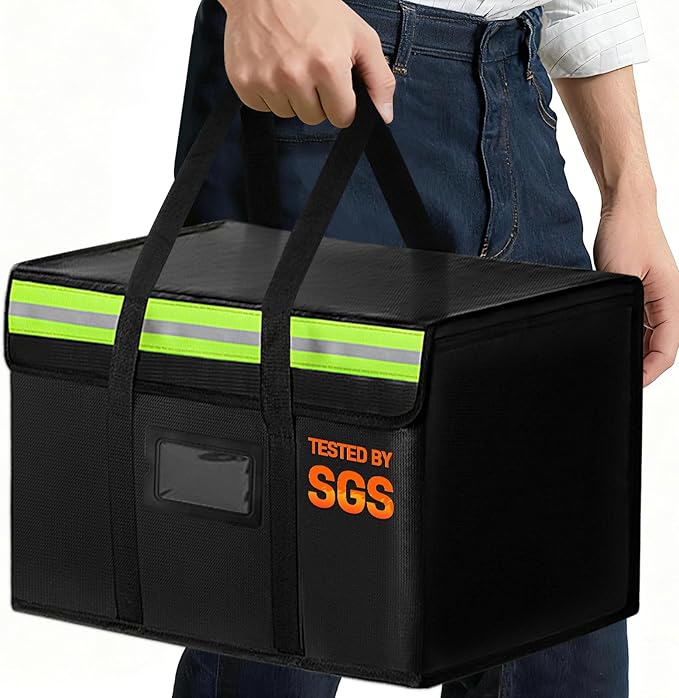 Large Fireproof Document Bag for Home Safe Storage, 4-layer fiberglass by Amerbro