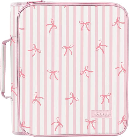 SUNEE Zippered Binder Bag with Handle, 2-Inch 3-Ring O-Ring, 500-Sheet Capacity by SUNEE