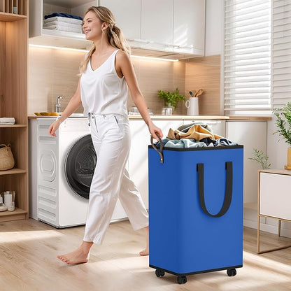 SpaceTrove Laundry Basket with Wheels, Collapsible Laundry Baskets, Laundry - Image 6